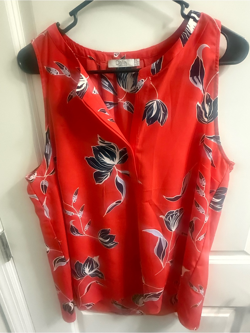 Dalia Red Floral Sleeveless Camisole